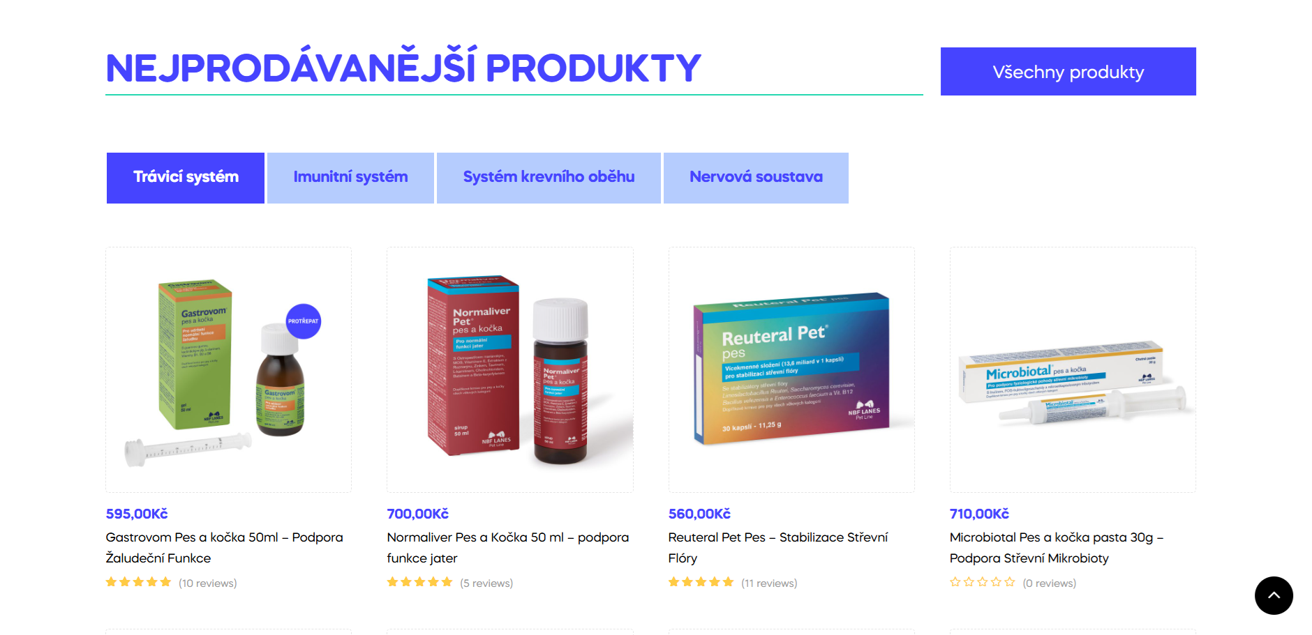 SakariPet product recommendations and related products section within the store.