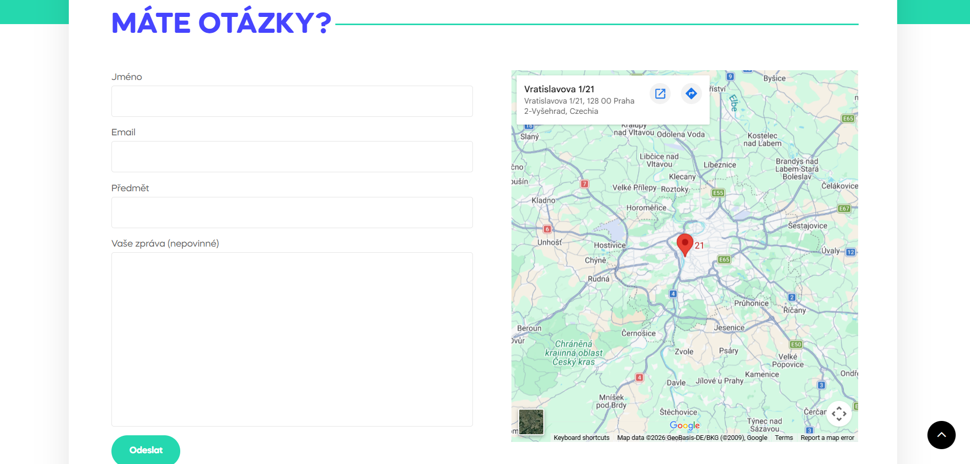 SakariPet contact section with support form and embedded location details.